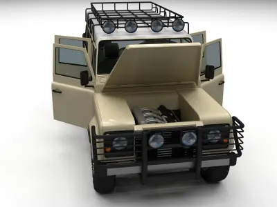 Full Land Rover Defender 110 Station Wagon 3D model