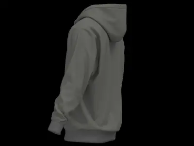 Male hoodie  3D model