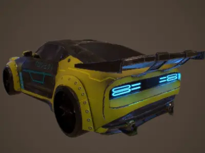 Cyberpunk Nissan Z Proto  Low-poly 3D model