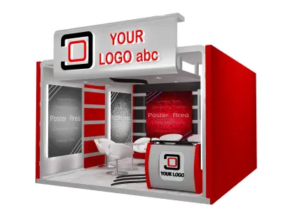 Booth Exhibition Stand a597a  3D model