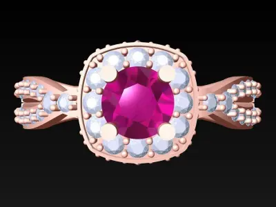 Diamond Ring - Womens Rings - N216157 3D print model