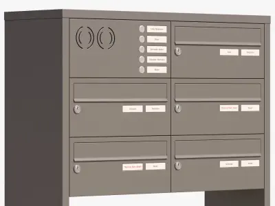 Modern Post Box Free 3D model