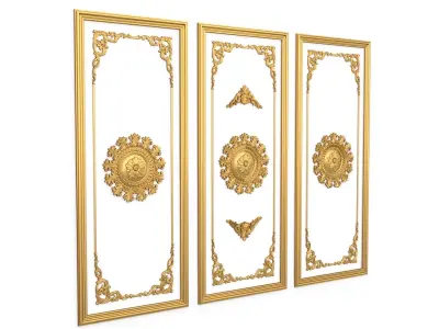 Plaster decorative frame 3d mode 011 3D model
