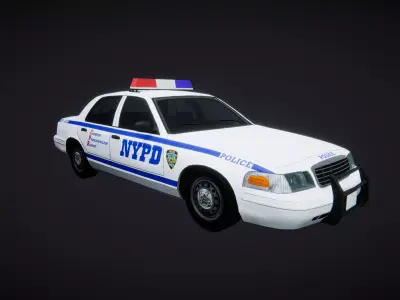 Car Police 01 3D model