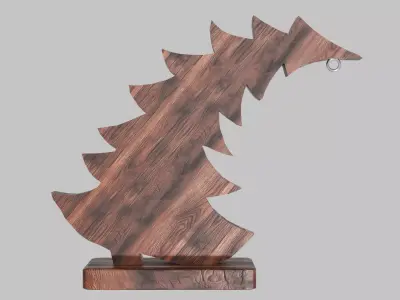 Quirky Bent Christmas Tree Low-poly 3D model