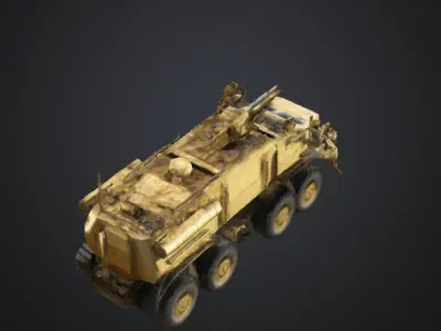 Post-Apocalyptic Vehicle The Sandstorm Juggernaut 3D model