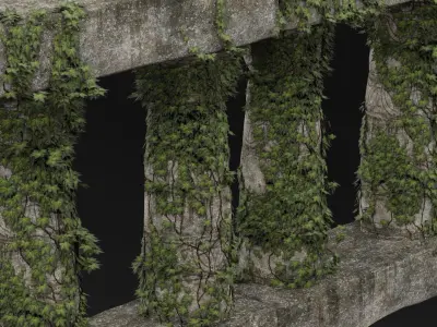 Greek Column Ivy   3D model