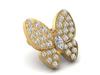 Two Butterfly Pendant  3D print model