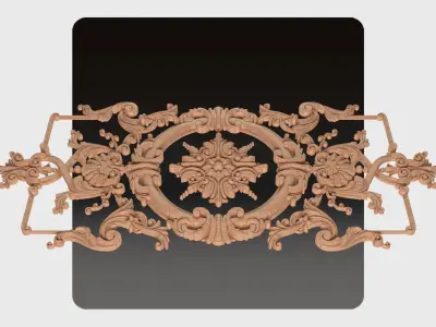 Carved decor for cnc 38 3D model