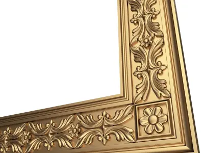 Classic Frame and Mirror 083 Low-poly 3D model