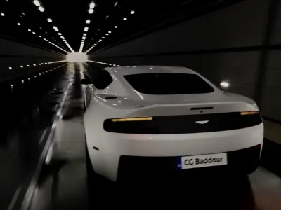 Realistic Tunnel train Low-poly 3D model