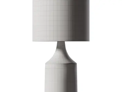 White Terrazo Table Lamp 3D model
