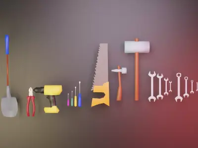 Low ploy tools 3D model