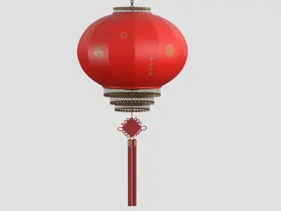 Chinese red lantern 3D model