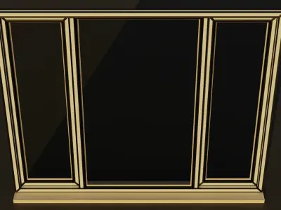 Panel window Low-poly 3D model