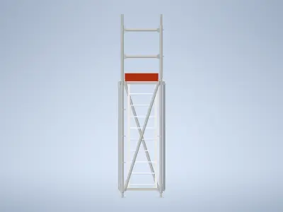 Scaffolding tower for a work at height 2mt and area 1570mmx730mm 3D model