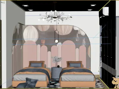 Kids bedroom 3D model