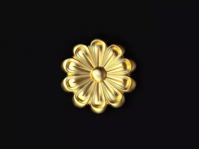 Central decor ornament for furniture 3D model 75