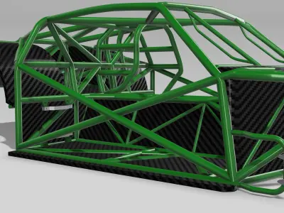 1967 STANG Fastback ProMod tubular chassis with floors tubs 3D print model