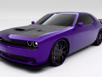 Dodge Challenger SRT Low-poly 3D model order