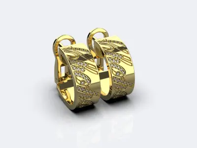 Chopard earrings 3D print model