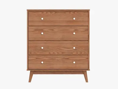 Drawer chest mid-century modern  3D model