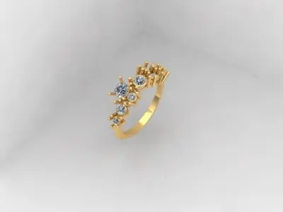 Birthstone Ring 3D print model