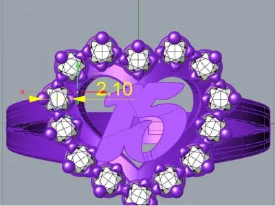  Anillo de 15 para dama-mujer -v- 3D print model