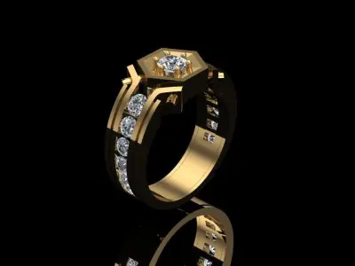 Men Ring 3D print model 16
