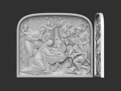 The Magi at the birth of Jesus Christ 3D print model