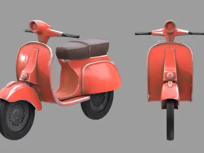 Scooter Low-poly 3D model