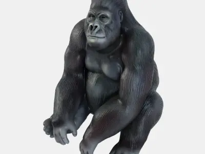Figurine Gorilla 4 3D model