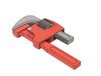 High-Quality 3D Pipe Wrench 3D print model