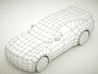 Generic Muscle-car v1 Low-poly 3D model