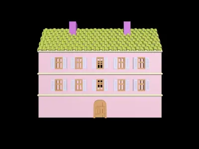 Medieval House 45 3D print model 3D model