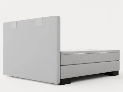 Hilton Luxury Continental Bed 180x200 Low-poly 3D model