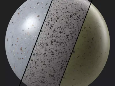 Terrazzo Materials 19- by Sbsar Generatator - Pbr 4k Seamless Texture