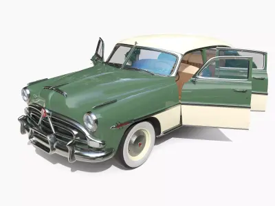 4 Door Hudson Hornet with interior v2 3D model