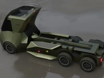A Truck model 8 concept Low-poly 3D model