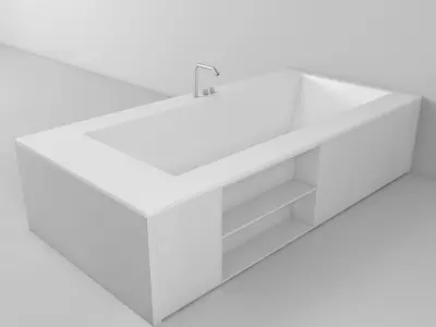Bathroom furniture set Gold 4 3D model