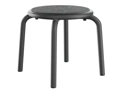 Torno Stool Upholstered Seat 3D model