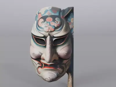 japanese mask 3D model