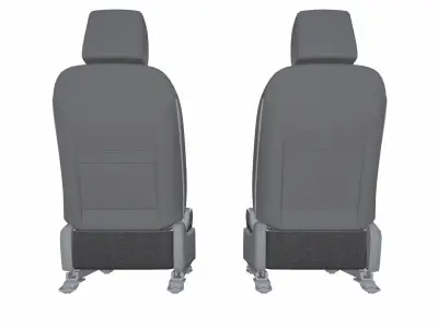Car Front Seats Low-poly 3D model