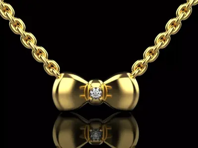 Bow pendant model 884 3D print model