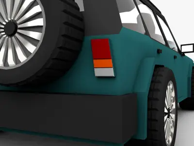 Generic SUV Low-poly 3D model