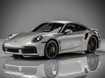 Porsche 911 Turbo S - Rigged Ready for Animation Low-poly 3D model