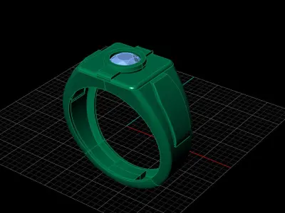 Print Ready STL 3DM  Gents Rings Diamond Men Ring  3D print model 207