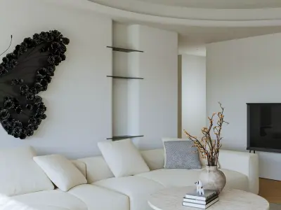 Mid Century interior scene 3D model