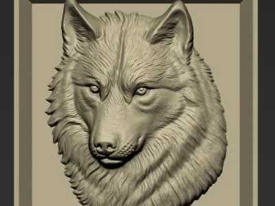 Wolf Head A93 3D print model