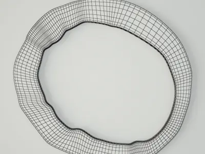 Teak Wood Mirror Set 3D model